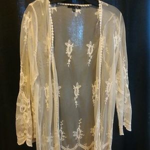 Oboe L Lace Cardigan Kimono